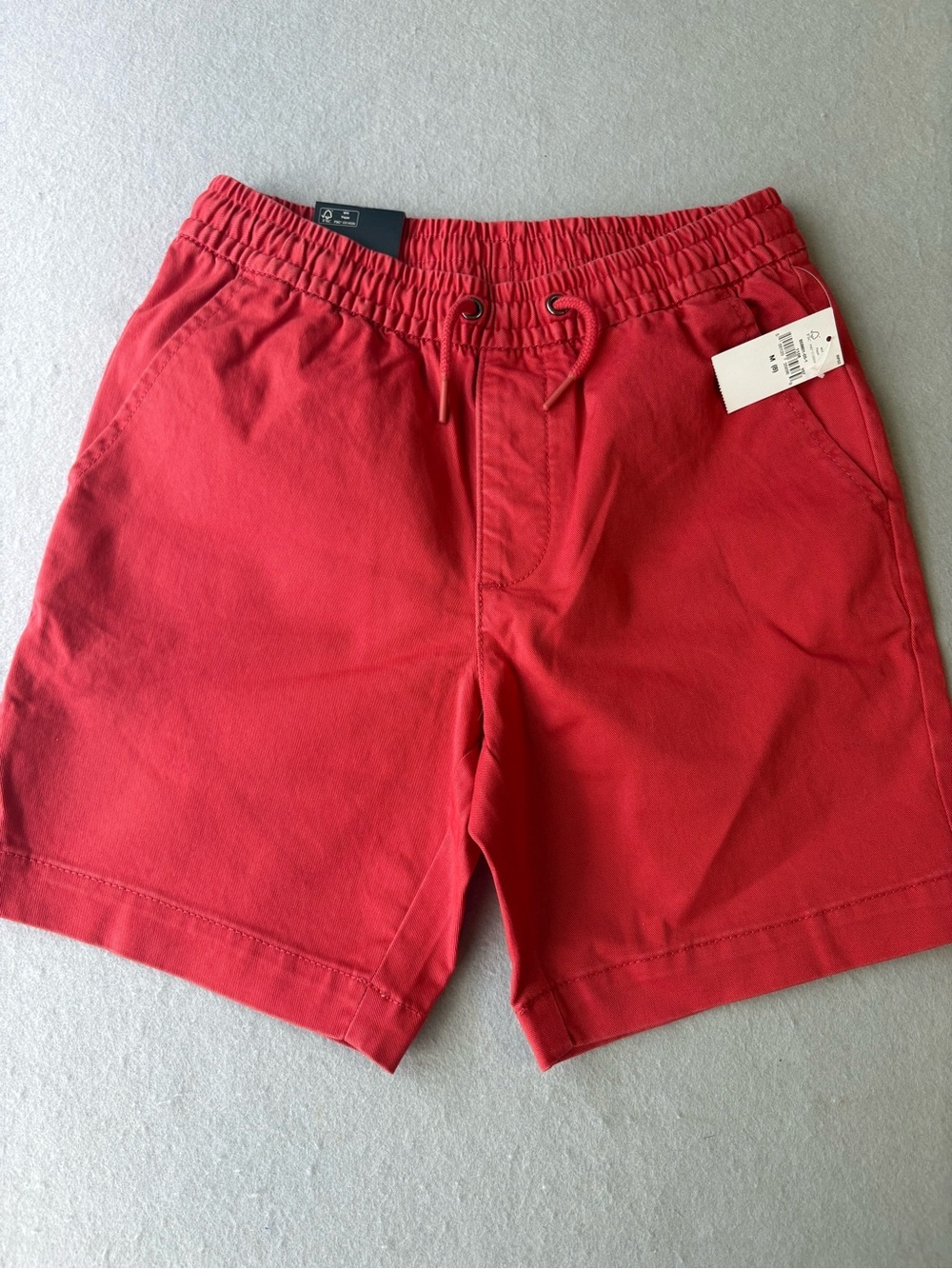 Gap Boys Preppy Red Pull on Drawstring Elastic Waist Shorts Sz 8/M NWT